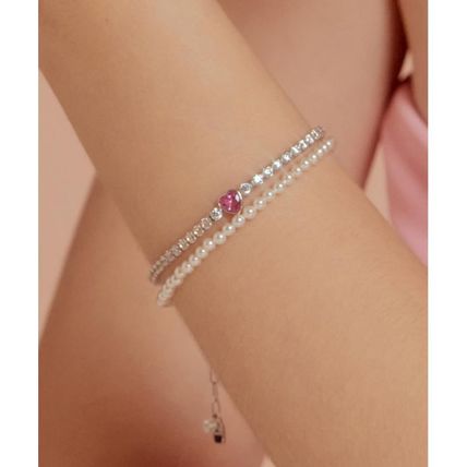 【TATIANA】Pearl Flower Bracelet 韓国発 ブレスレット 韓国ファッション TATIANA(タチアナ) アクセサリー(レディース