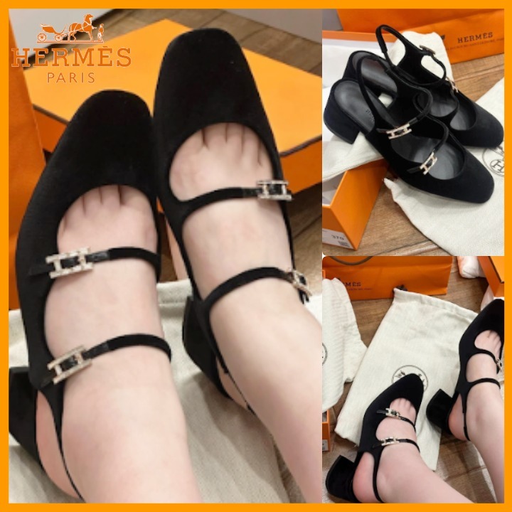 【エレガント】HERMES ジャッキー 50 ハイヒール サンダル