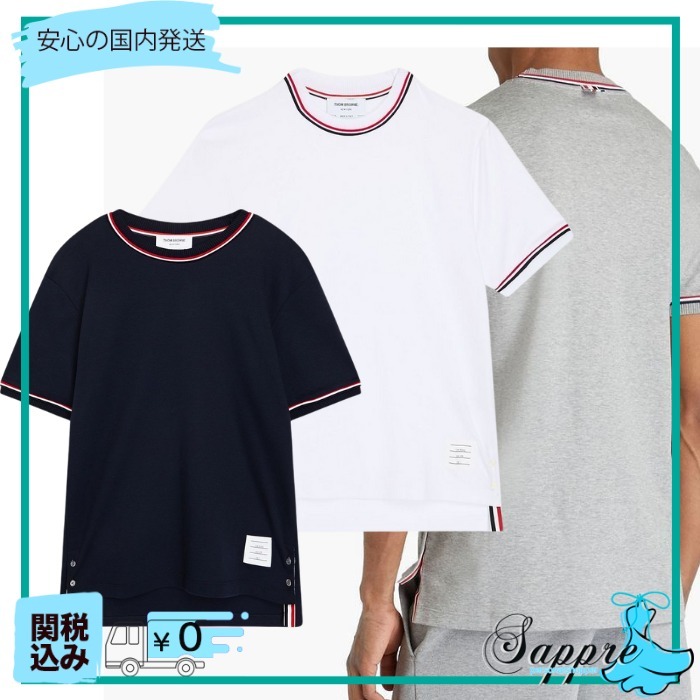 THOM BROWNE RWB ストライプ クルーネック T シャツ 半袖
