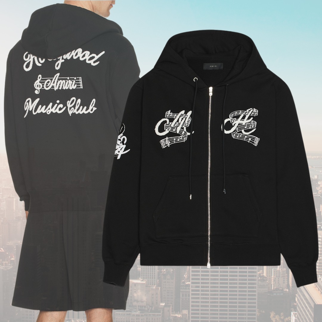 LA発☆洗練ストリート【AMIRI】ロゴ コットン混 パーカー