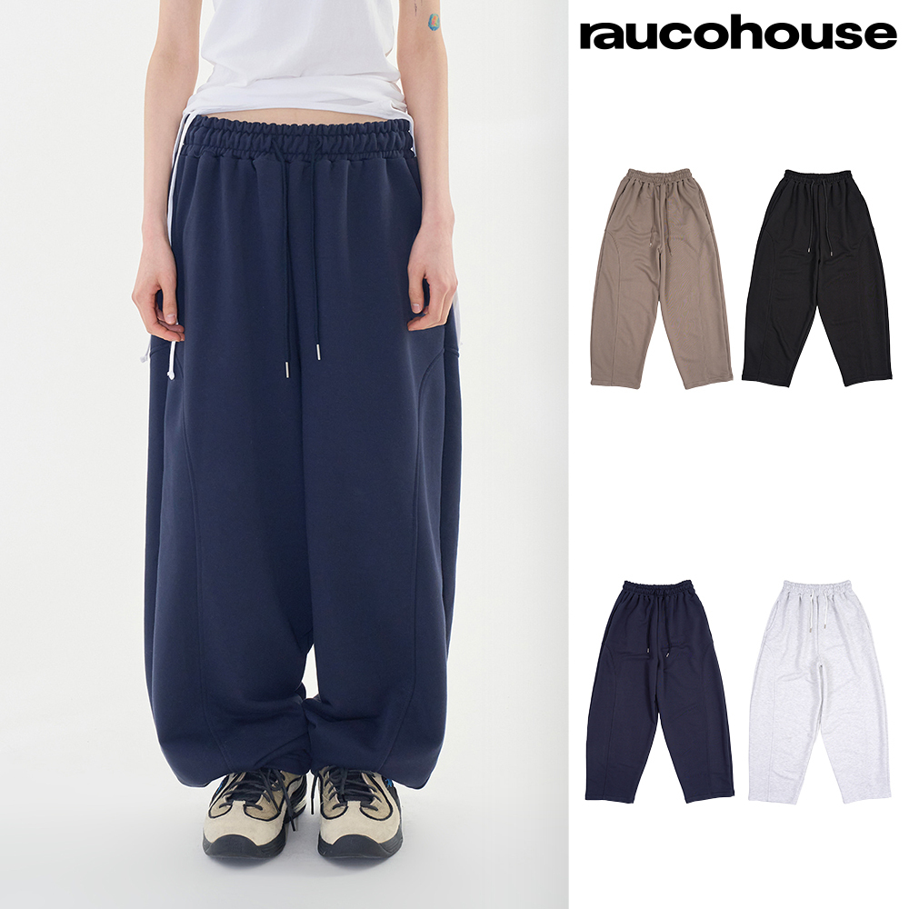 【Raucohouse】Varen curved incision sweatpants