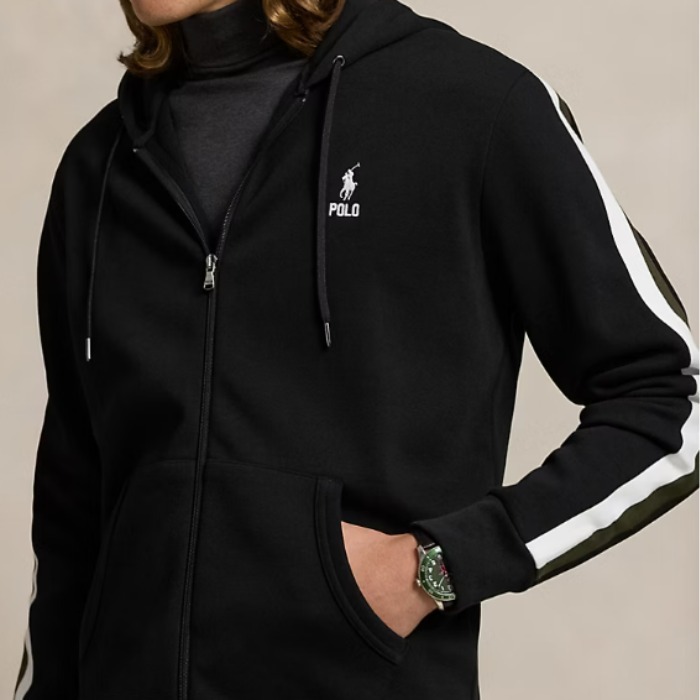 快適着心地◎《Polo RL》ダブルニット フルジップ フーディ