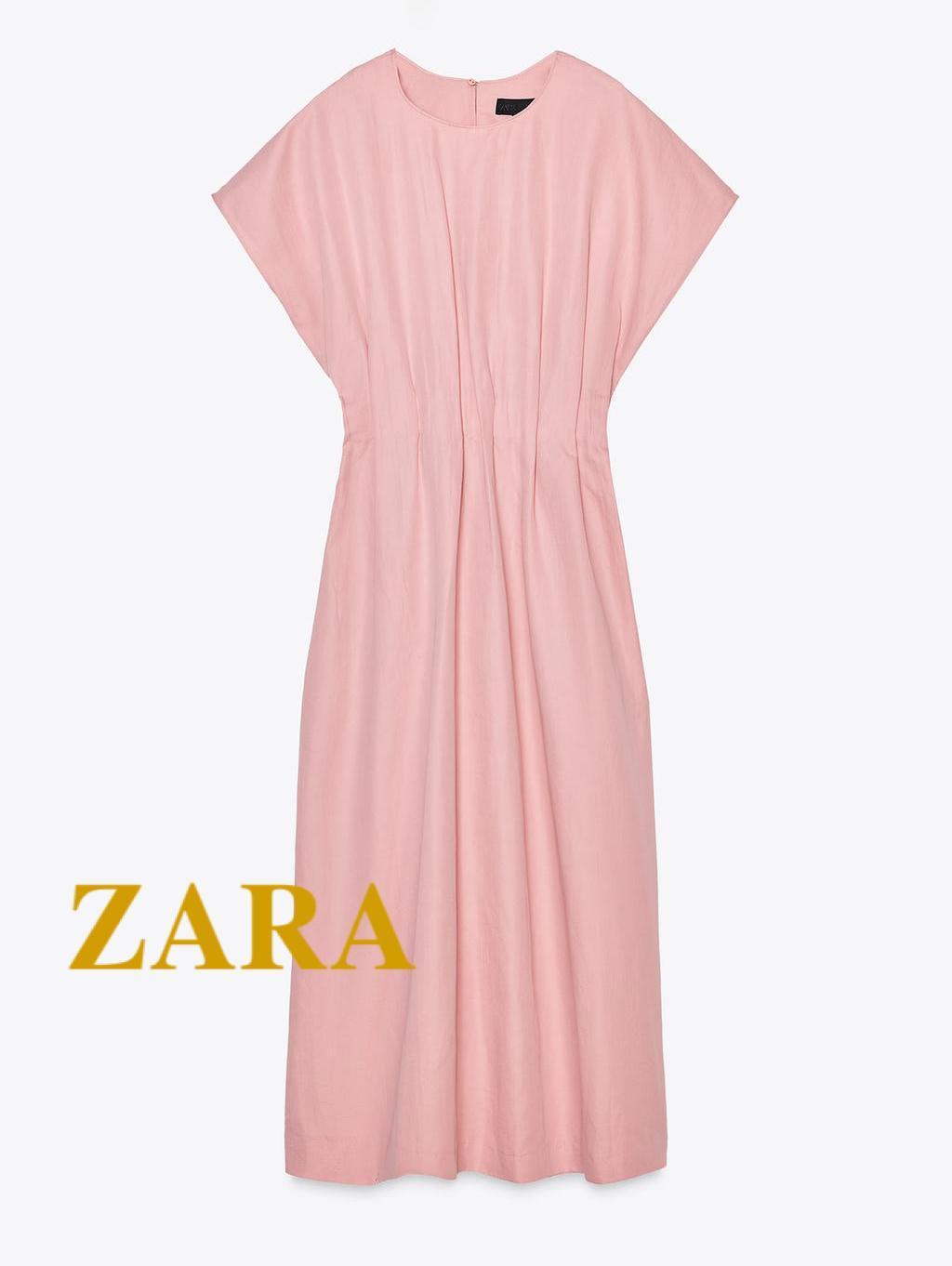 ☆ドイツ発*ZARA*新作*プリーツウエストワンピ/PINK☆