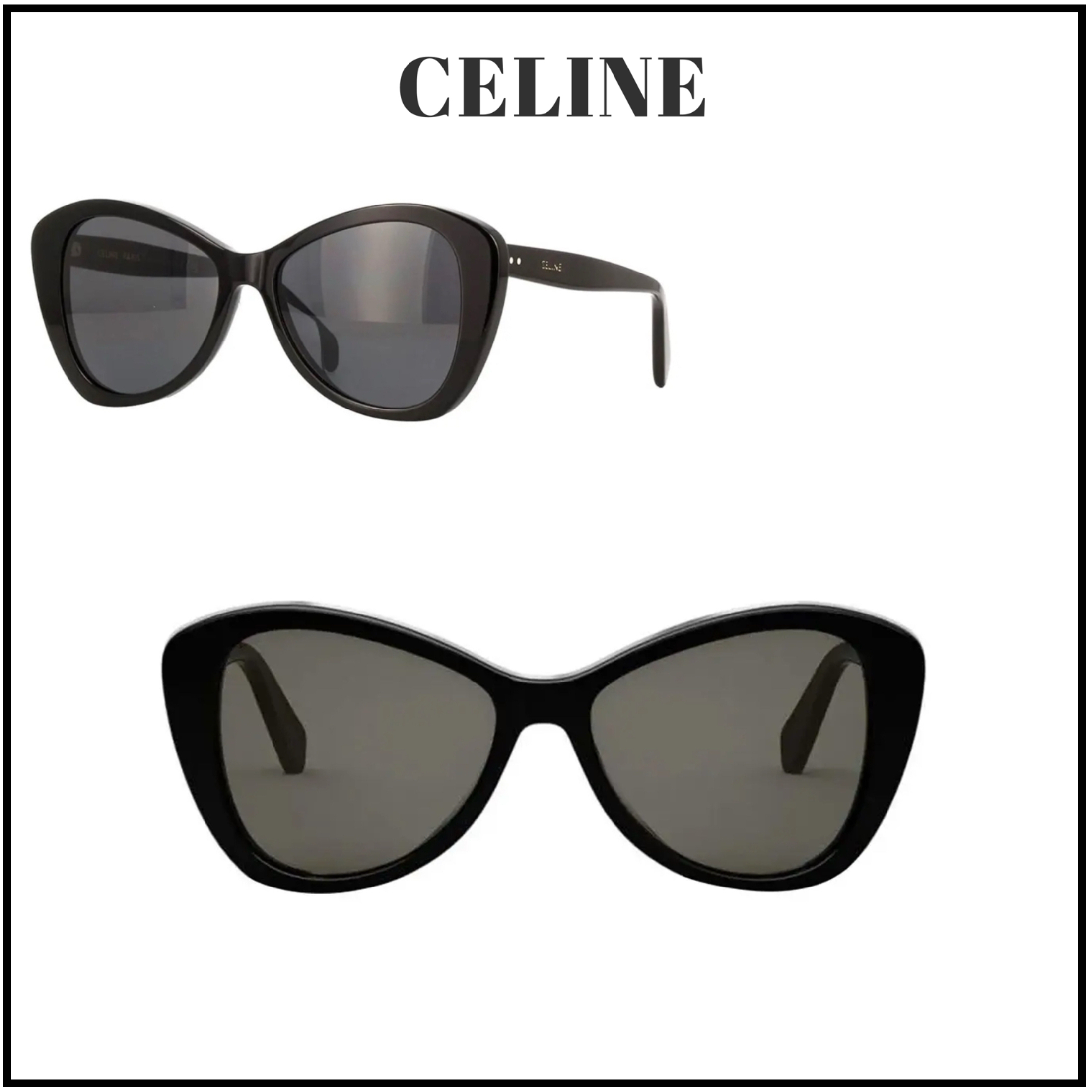 SALE ◆ CELINE ◆ バタフライフレーム サングラス ◆ ブラック