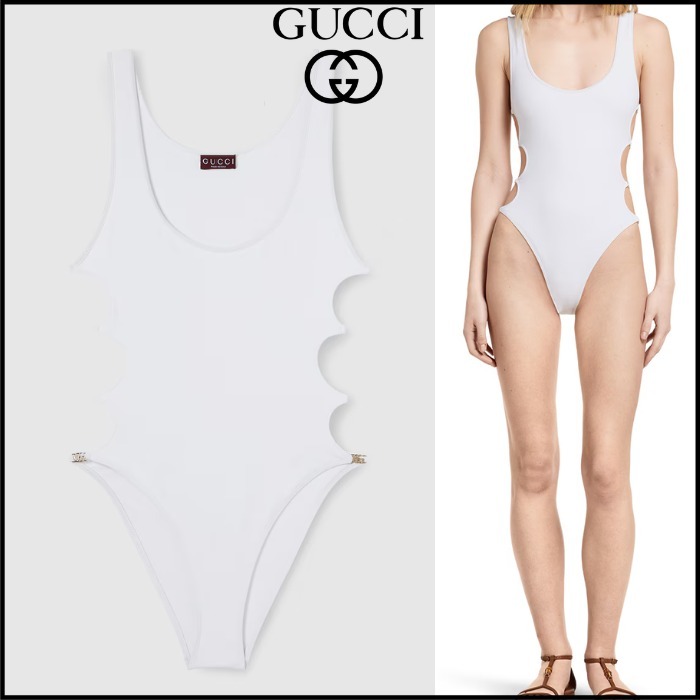 【GUCCI】 キラキラ輝く ストレッチジャージー水着