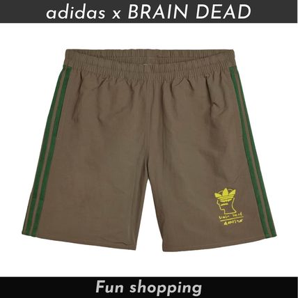 ハーフ・ショートパンツ ADIDAS Brain Dead Shorts 5FT1594 ブラウン（茶色）系 adidas(アディダス) ハーフ・ショートパンツ