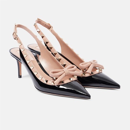 VALENTINO ロックスタッド 60 スリングバック パンプス