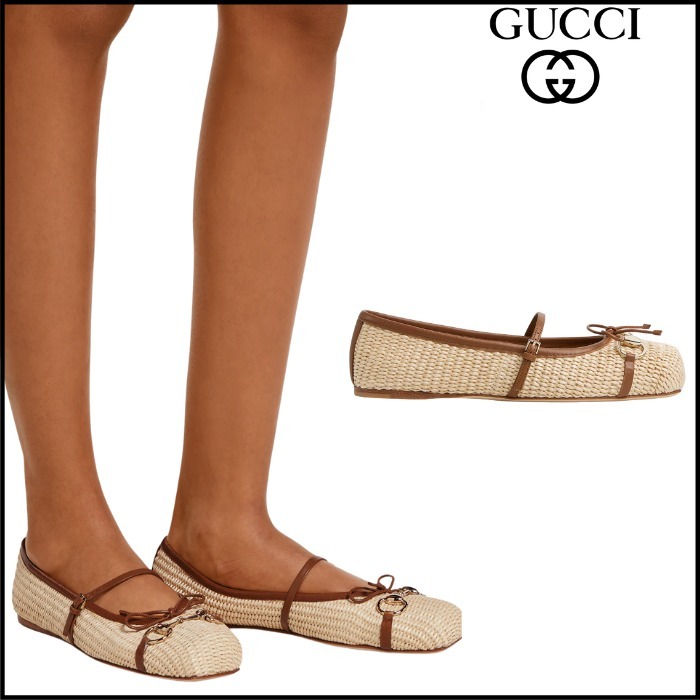 【GUCCI】 レディース グッチ ホースビット バレエフラット