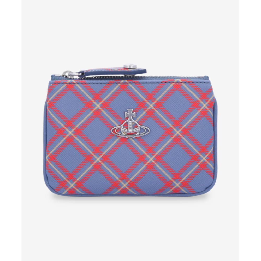 ★Vivienne Westwood★ Coin Tote Bag Blue Orange Tartan 56010
