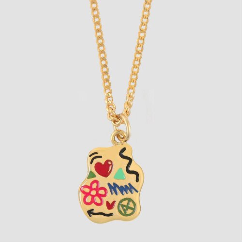 ●NONENON● MINI DOODLE NEC SILVER92518K GOLD PLATED 5002493