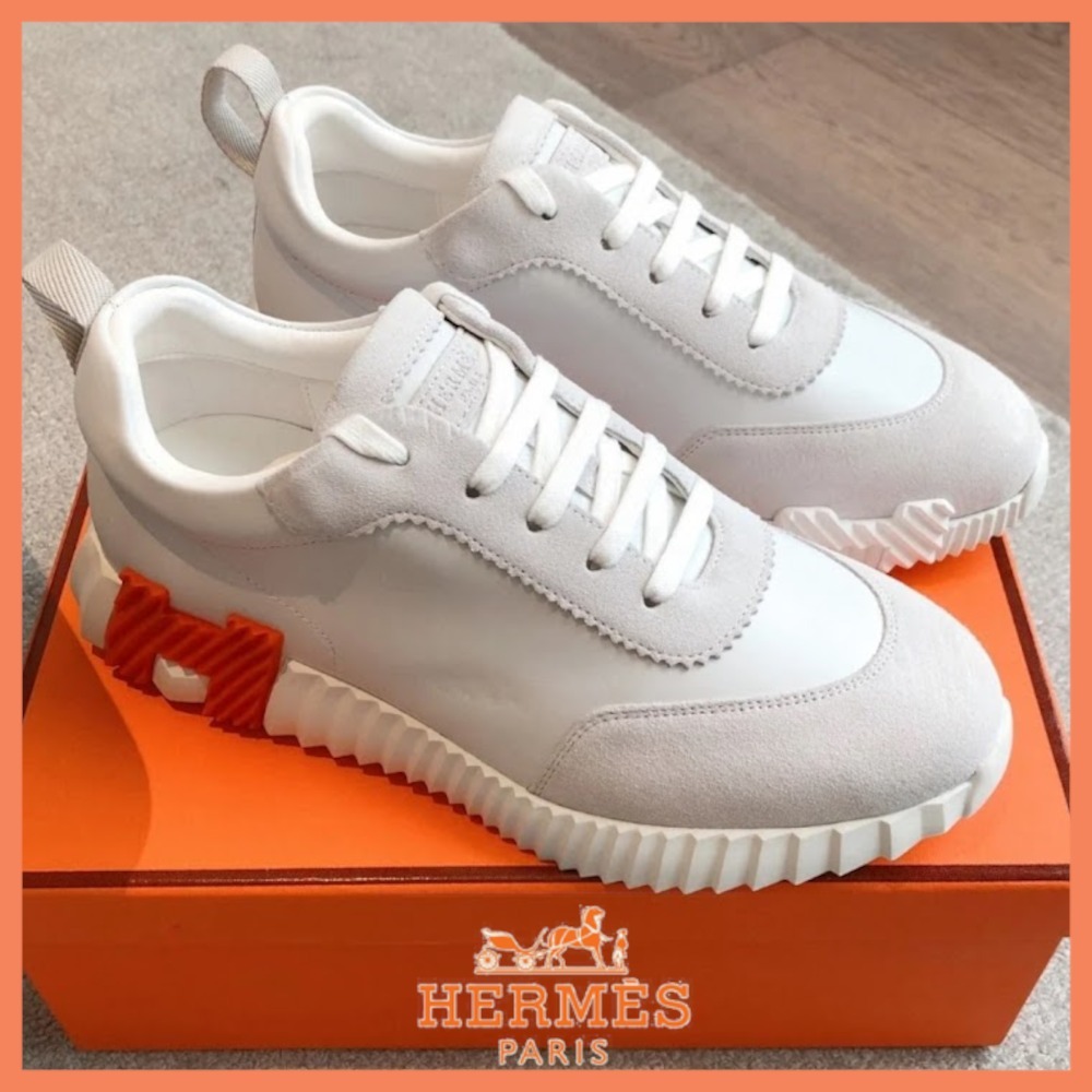 【Hロゴが可愛い♪】 HERMES  バウンシングスニーカー