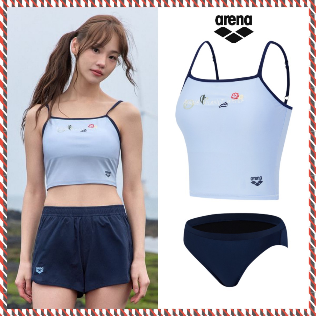 【ARENA】green wave bikini set