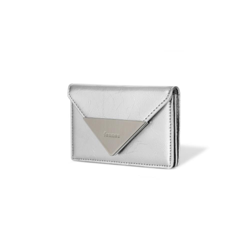 ●Fennec● CRINKLE TRIANGLE ACCORDION POCKET SILVER FM1PK08