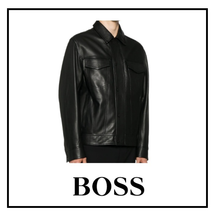 BOSS レザージャケット ブルゾン 黒