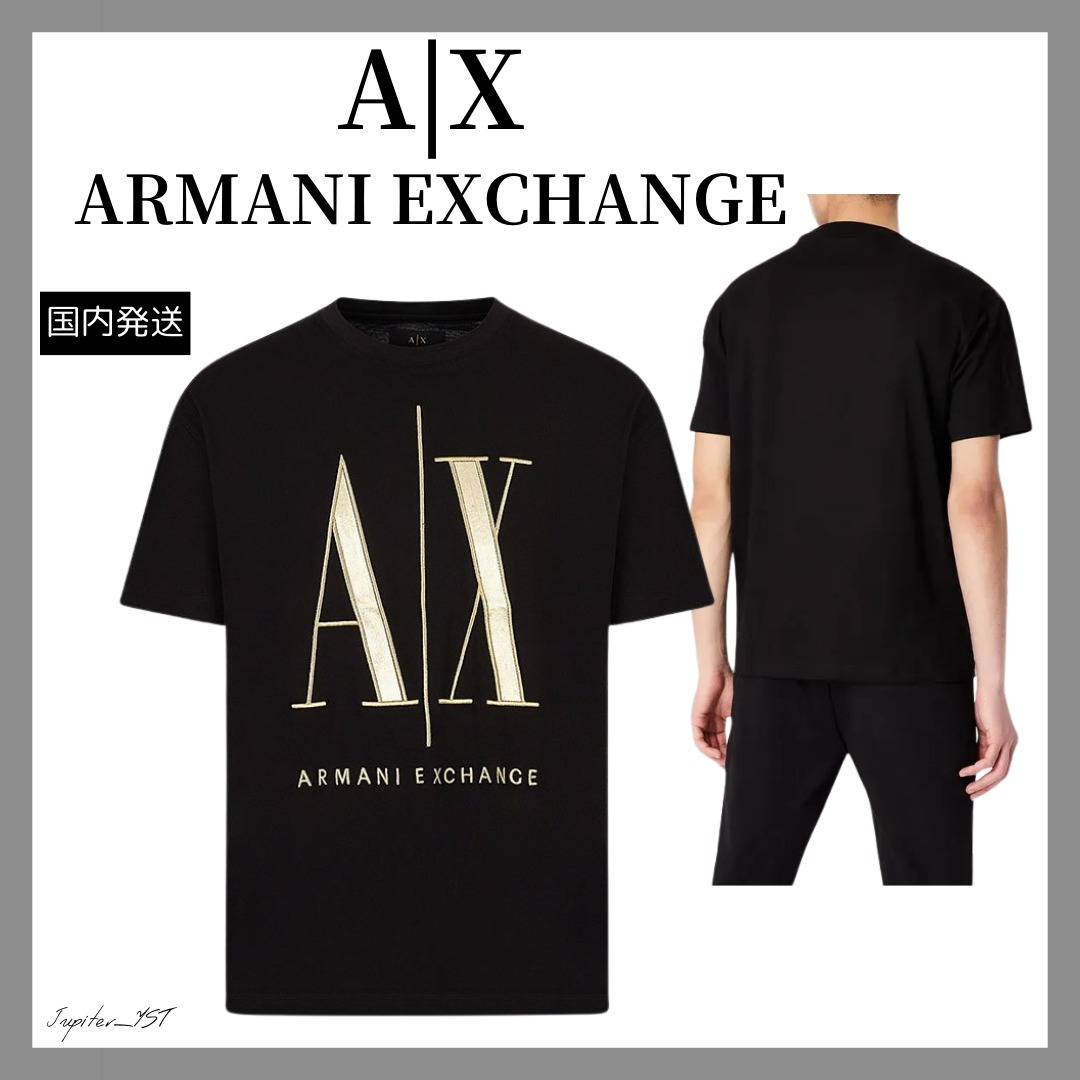 Armani Exchange◆ロゴ 刺繍 半袖 Tシャツ【送料関税込】