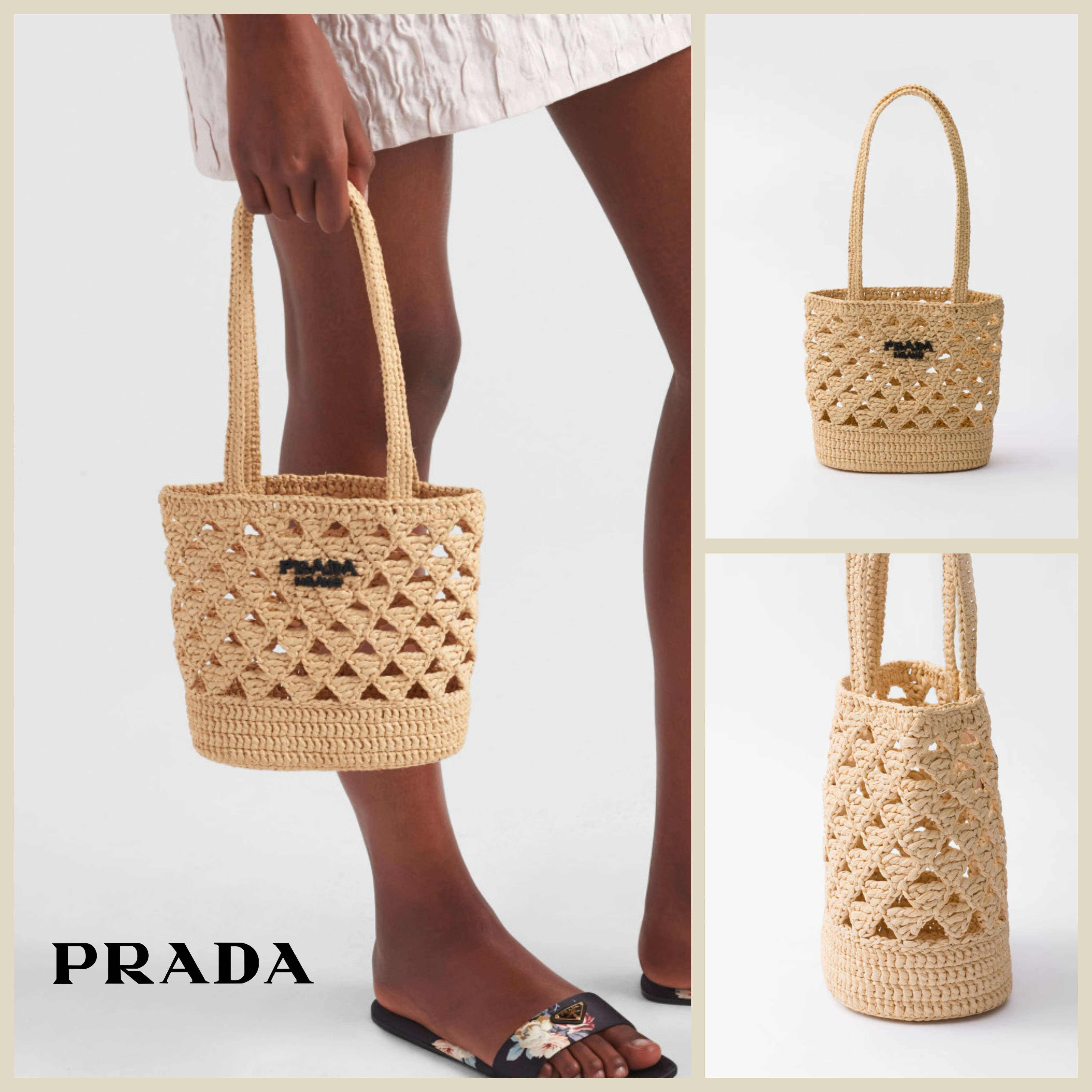 【PRADA】プラダ ★SANA着用!★おしゃれニットショルダーバッグ