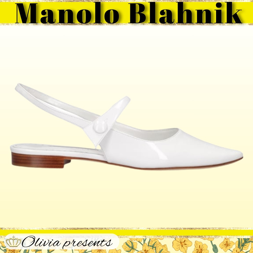 Manolo Blahnik>>ディディオンフラット パテントローシューズ