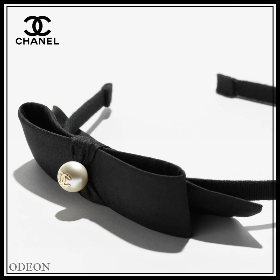 *上品華やか*【CHANEL】 カチューシャ リボン&パール♪