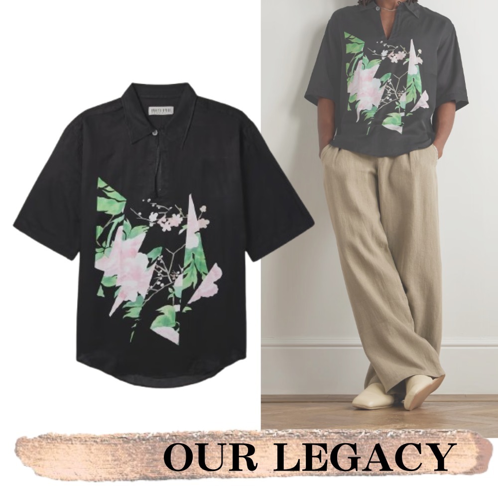 OUR LEGACY☆関税込☆オーバーサイズコットン＆シルク混紡シャツ