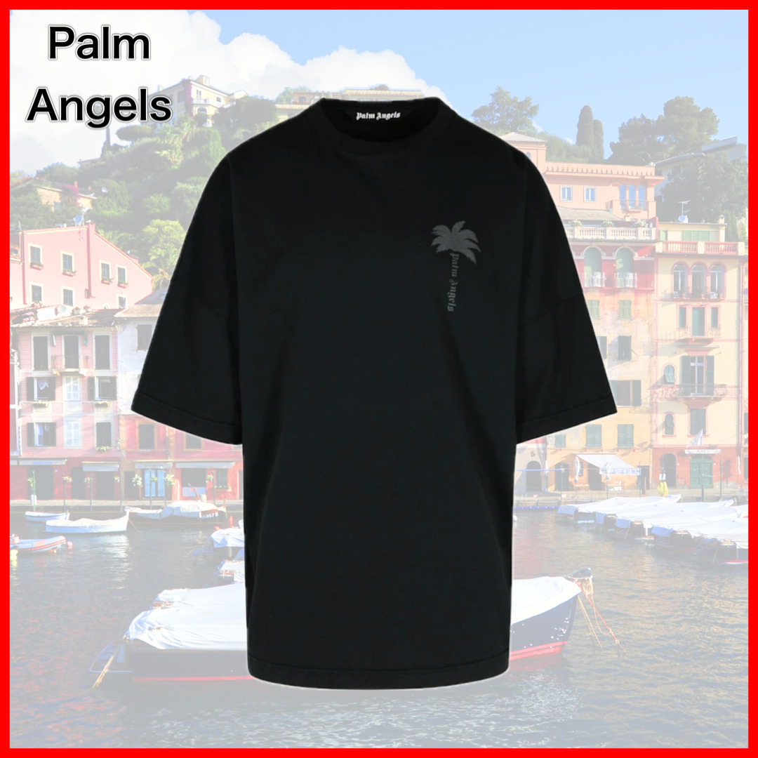★人気★【Palm Angels】Black Cotton T-shirt