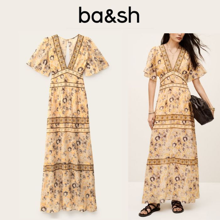 ba&sh★フランスで大人気 主役級デザイン! ALIA ロングドレス