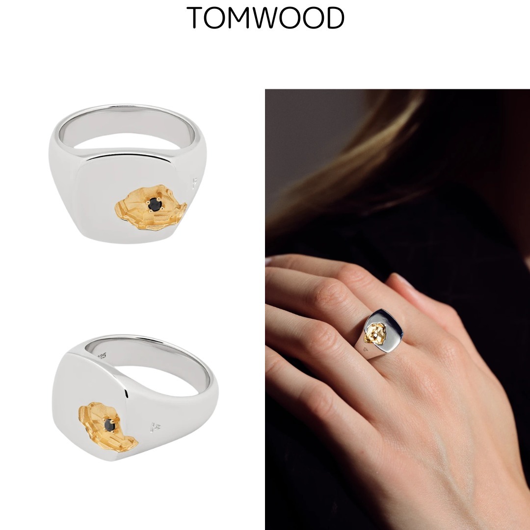 お洒落！＜TOMWOOD＞Mined Ring Large Black Diamond