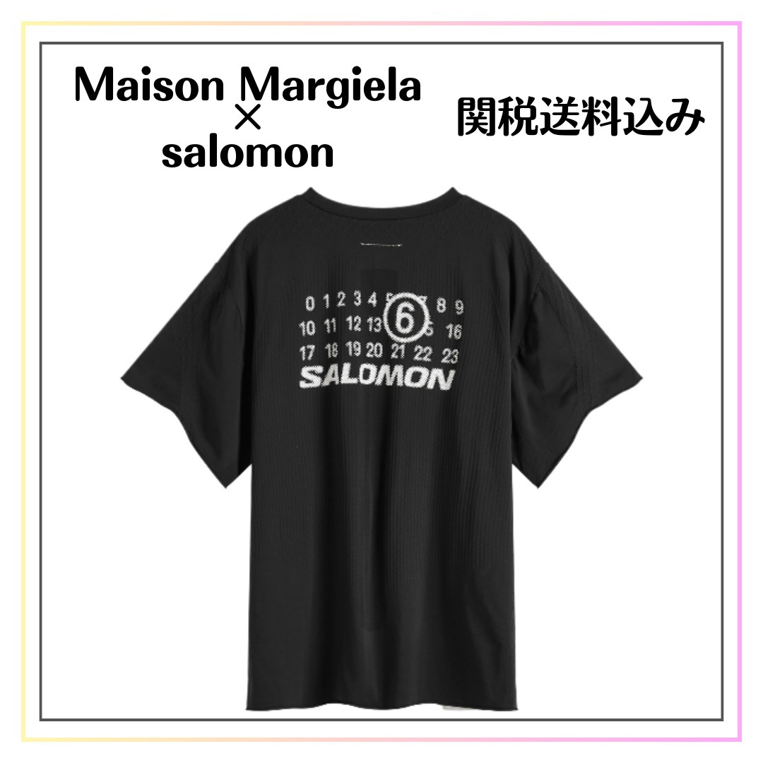 【MM6×Solomon】ラージロゴ Tシャツ ディープブラック
