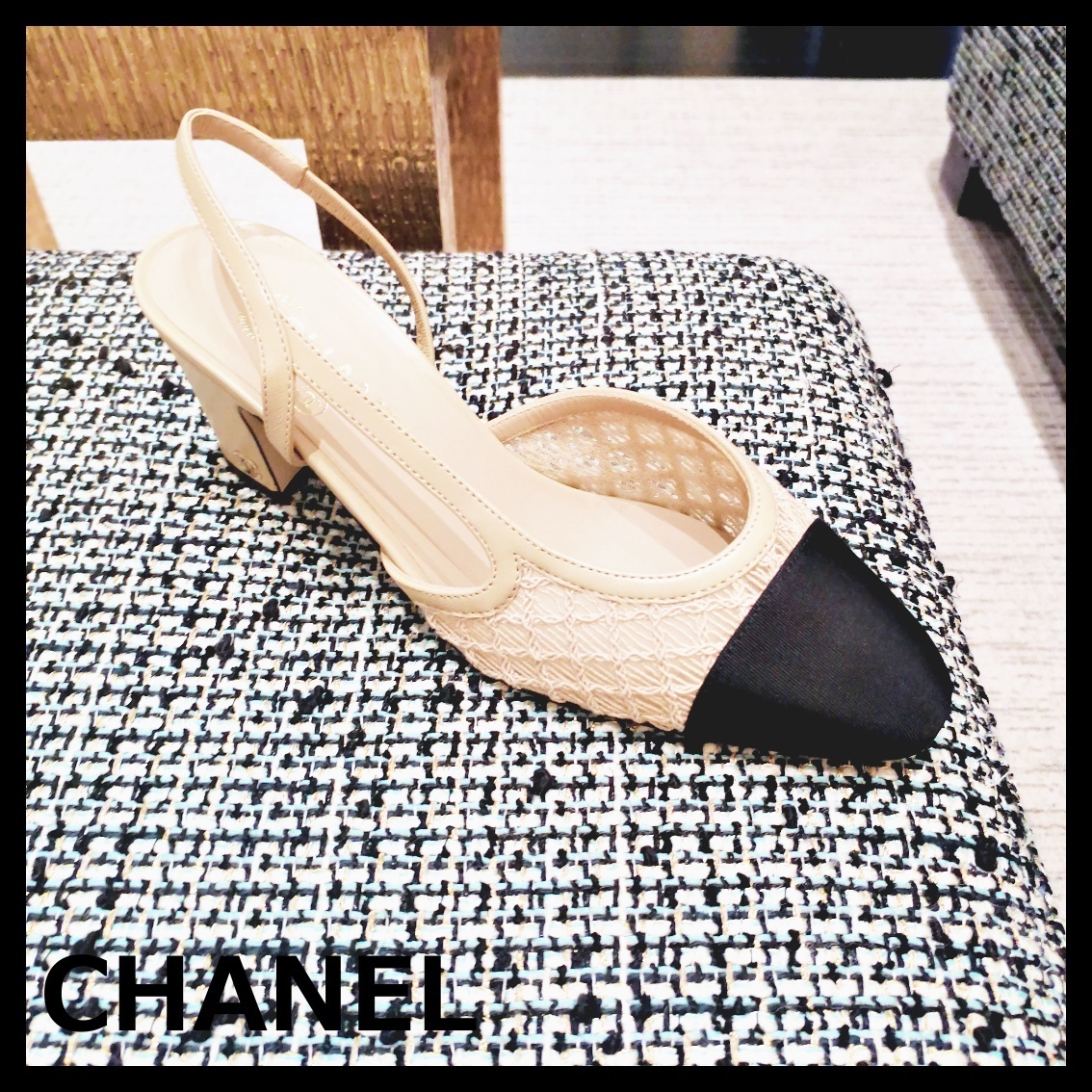 CHANEL シャネル サンダル マトラッセ スリングバック ヒール