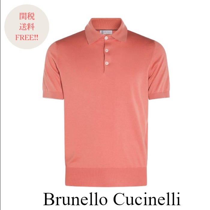 ☆着心地バツグン 国内発送☆ Cucinelli PINK COTTON POLO SHIRT