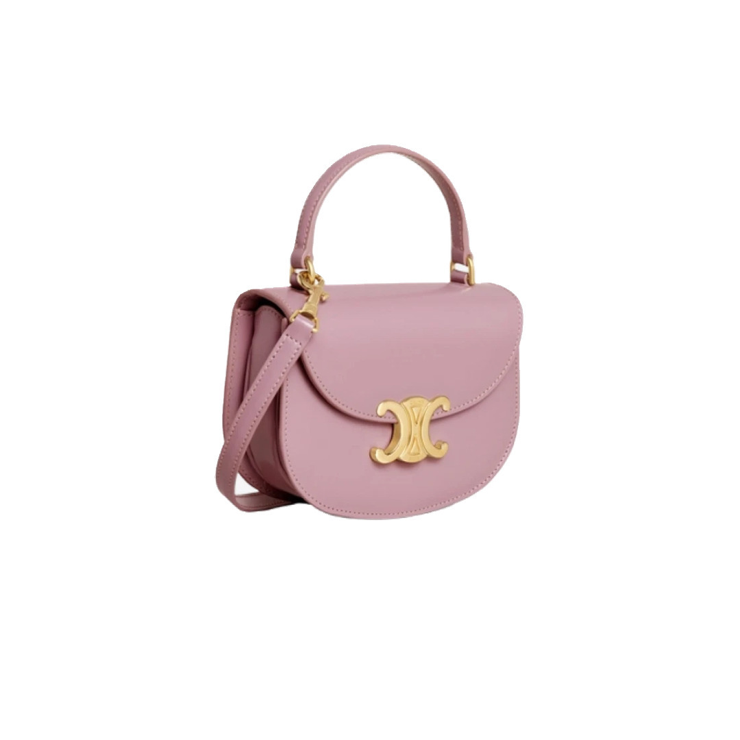 【限定数量】 Celine Mini Besace Clea in Shiny Calfskin Petal