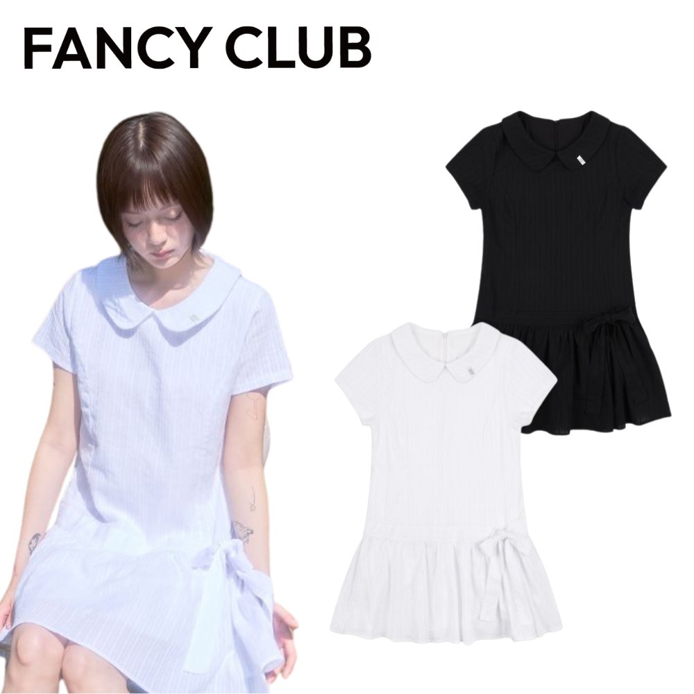 ★FANCY CLUB★ RIBBON LOW-RISE MINI DRESS