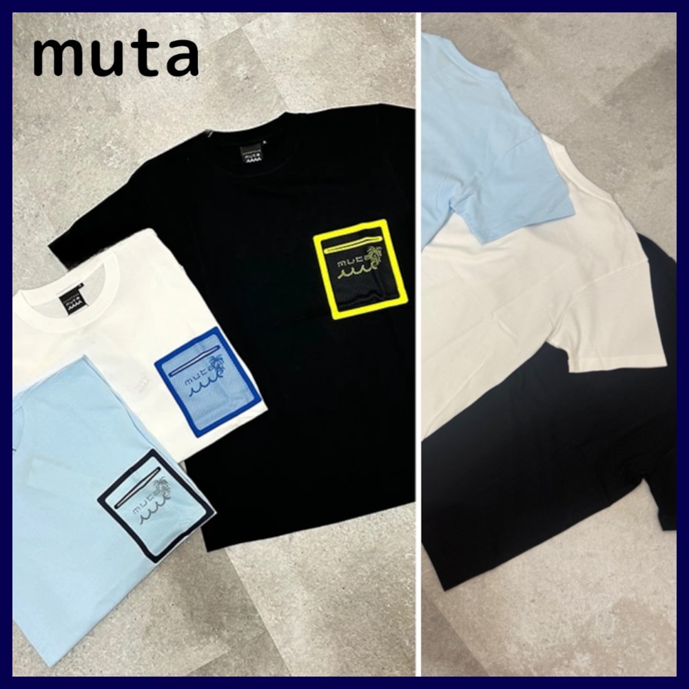 【ACANTHUS × muta MARINE】Mesh Trimming Pocket Tee