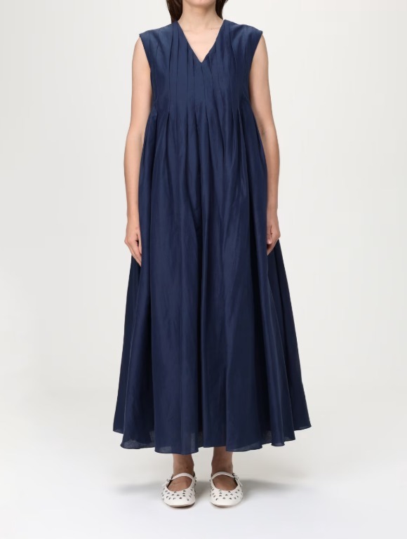 ＜PIEGA＞'S Max Mara コットンラミープリーツドレス 2色
