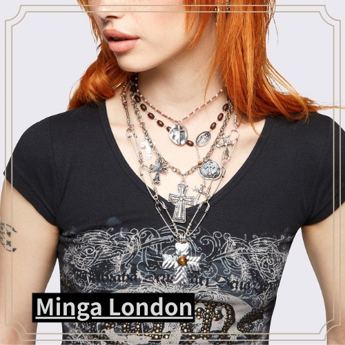 【Minga London】アンティークシルバー ネックレス セット