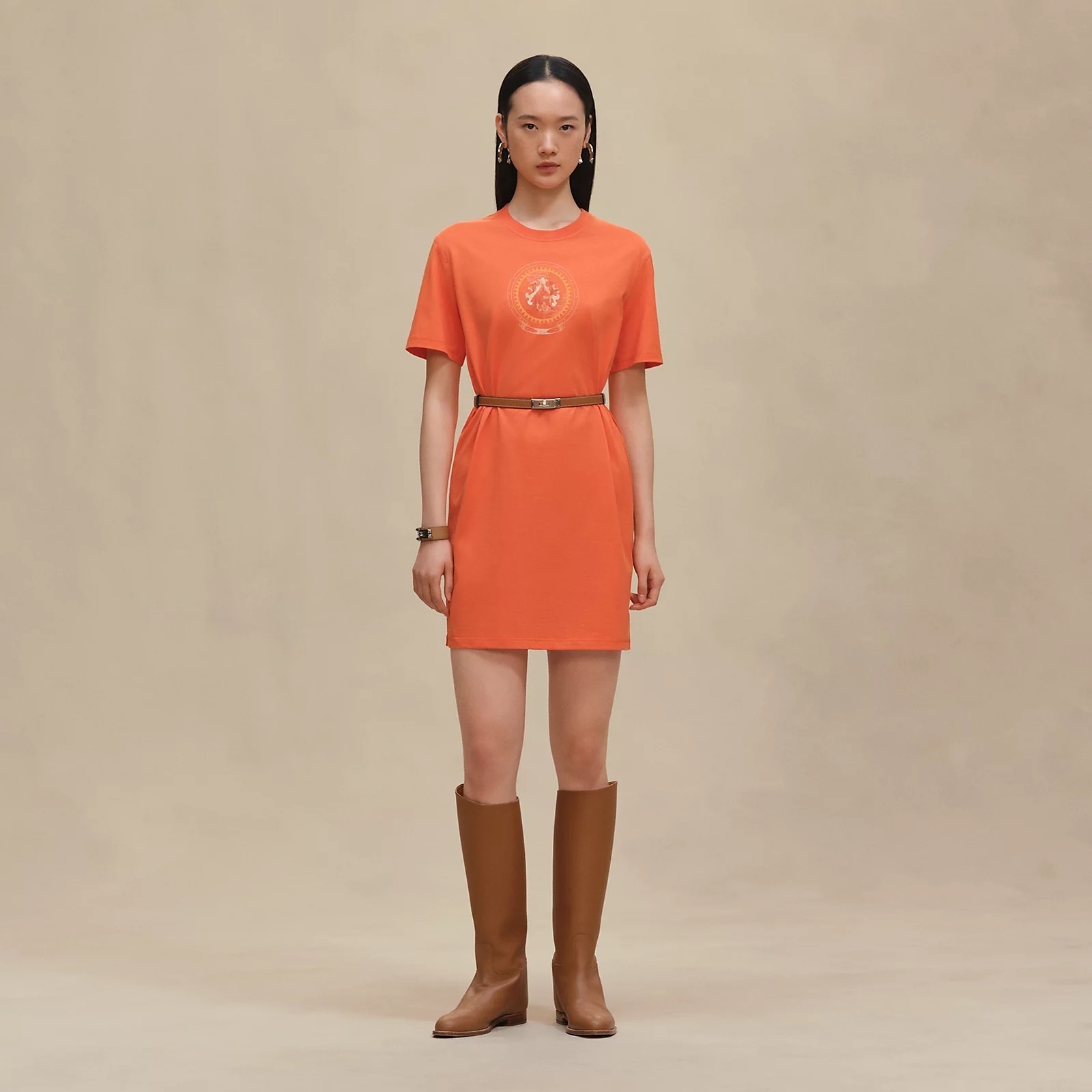 HERMES 25AW ドレス《コロリアージュ・ドゥ・ジュール》直営店