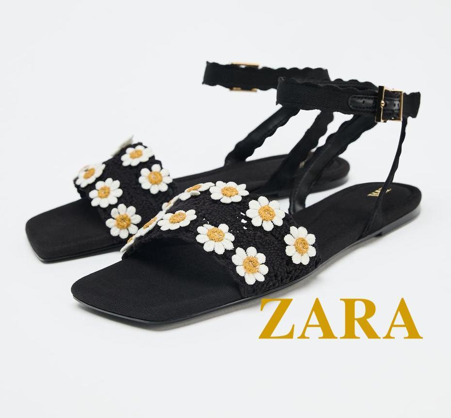 ☆ドイツ発*ZARA*新作*FLORALクロシェサンダルサンダル/BH☆