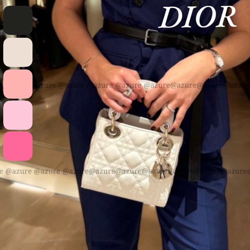 25秋♪DIOR Lady Dior ラムスキン バッグ ミニ M0505ONGE