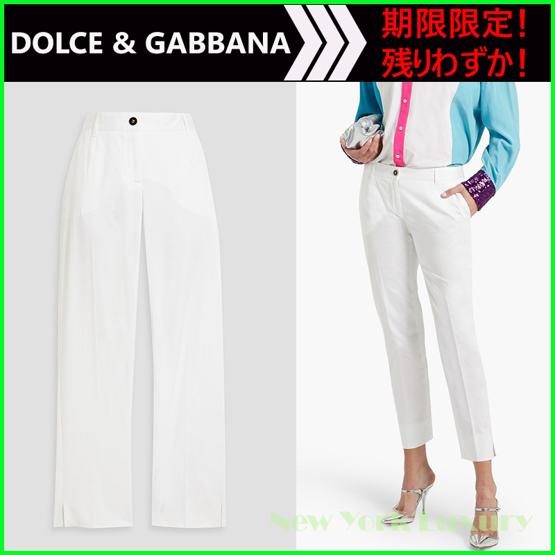 DOLCE&GABBANA★素敵！Cotton-blend twill slim-leg pants