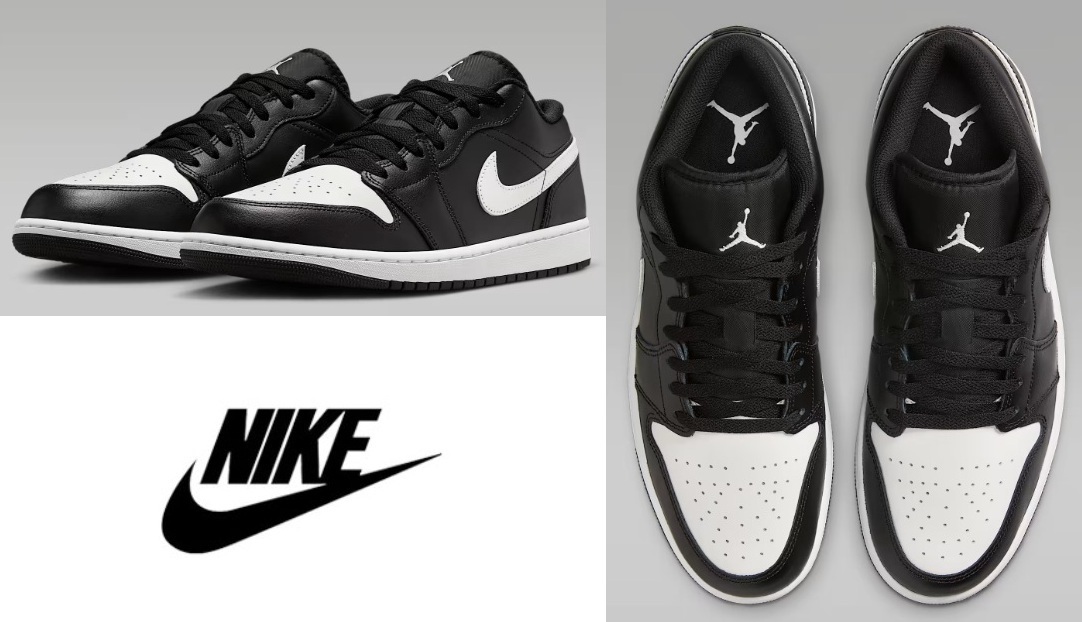 安心国内 即発 NIKE AIR JORDAN 1 LOW BK/SUMITTE WH スニーカー