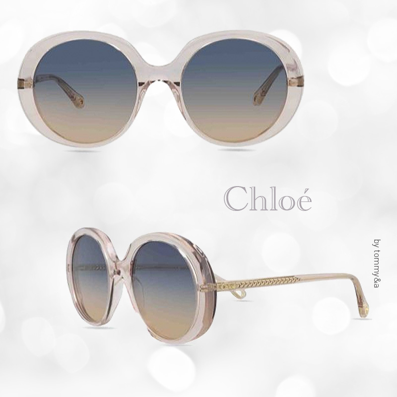 ★UVカット 上品なデザイン！★Chloe 54MM ラウンドサングラス