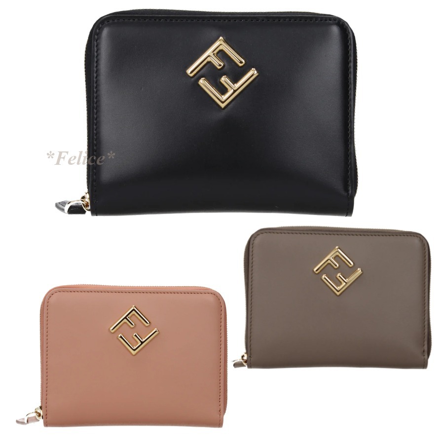 Fendi ◆ FFダイヤモンド ジップアラウンド財布