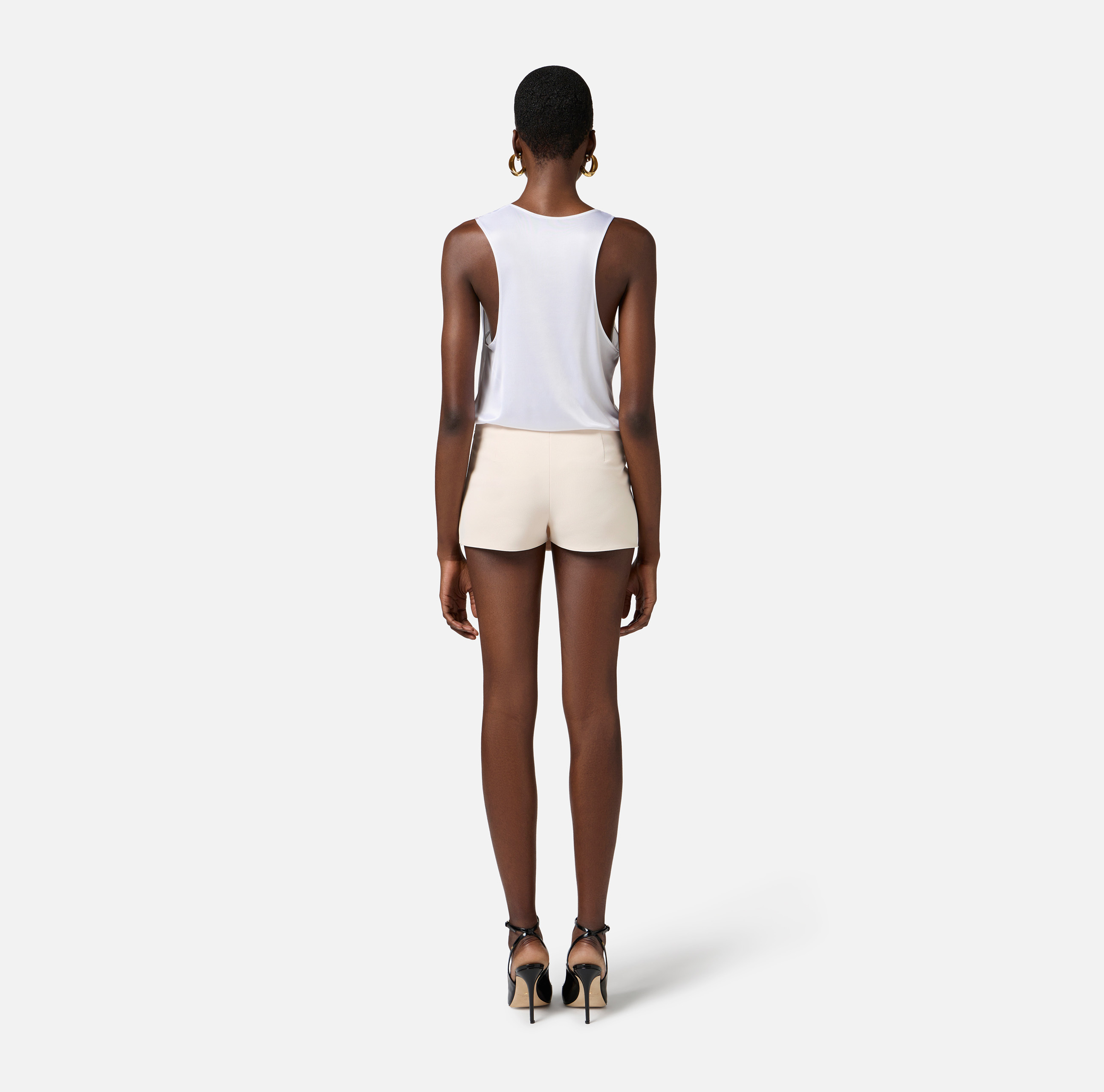 《大人の気品》【ELISABETTA FRANCHI】クレープショーツ