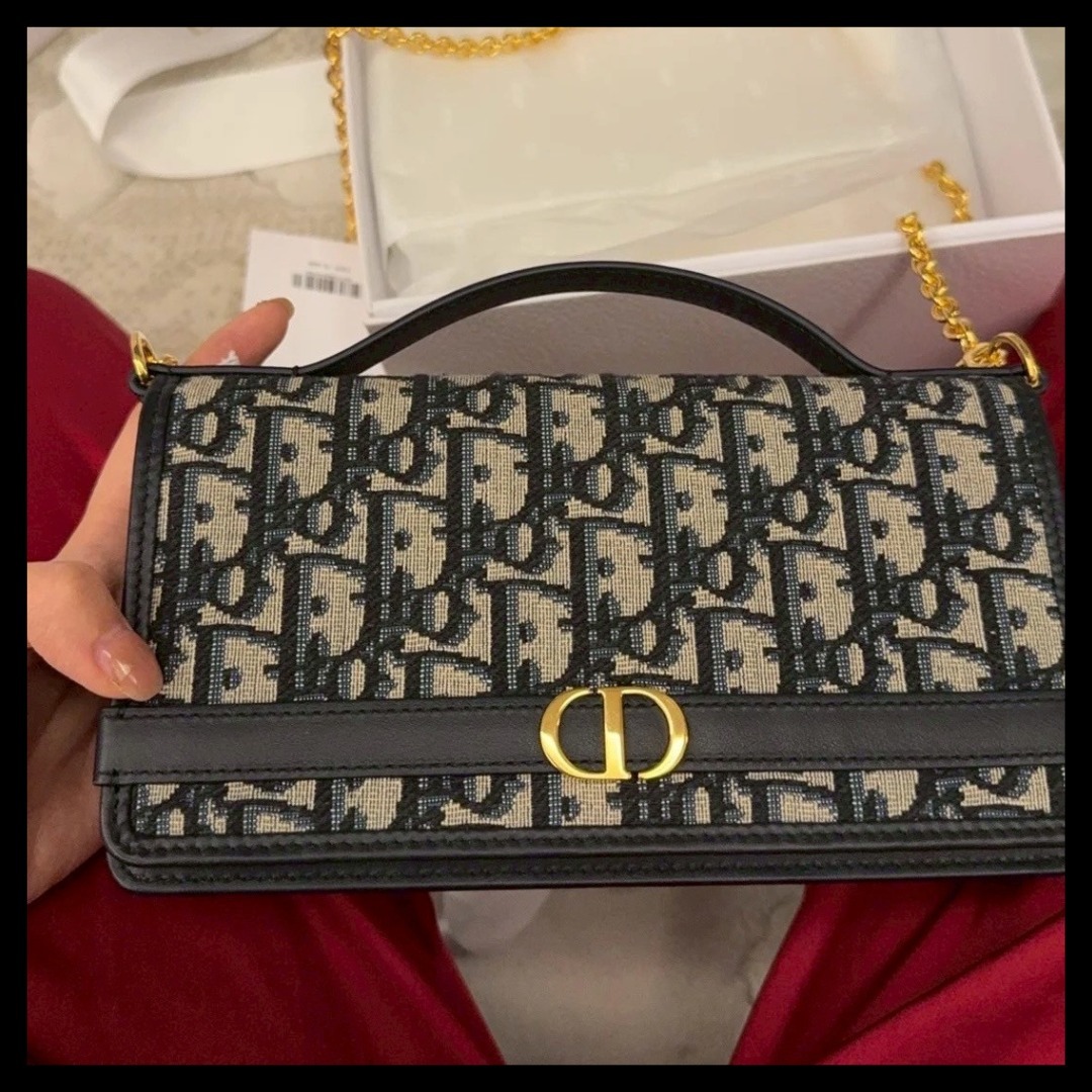 【コンパクト★】DIOR 30 Montaigne Cigale チェーンポーチ