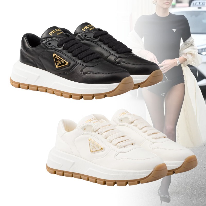 PRADA プラダ スニーカー Prax 01 レザー トライアングルロゴ