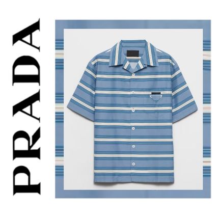 【お洒落度UP】PRADA◆半袖 ポロシャツ ボーダー バイカラー ボーダー PRADA(プラダ) ポロシャツ(メンズ) - 海外通販のBUYMA