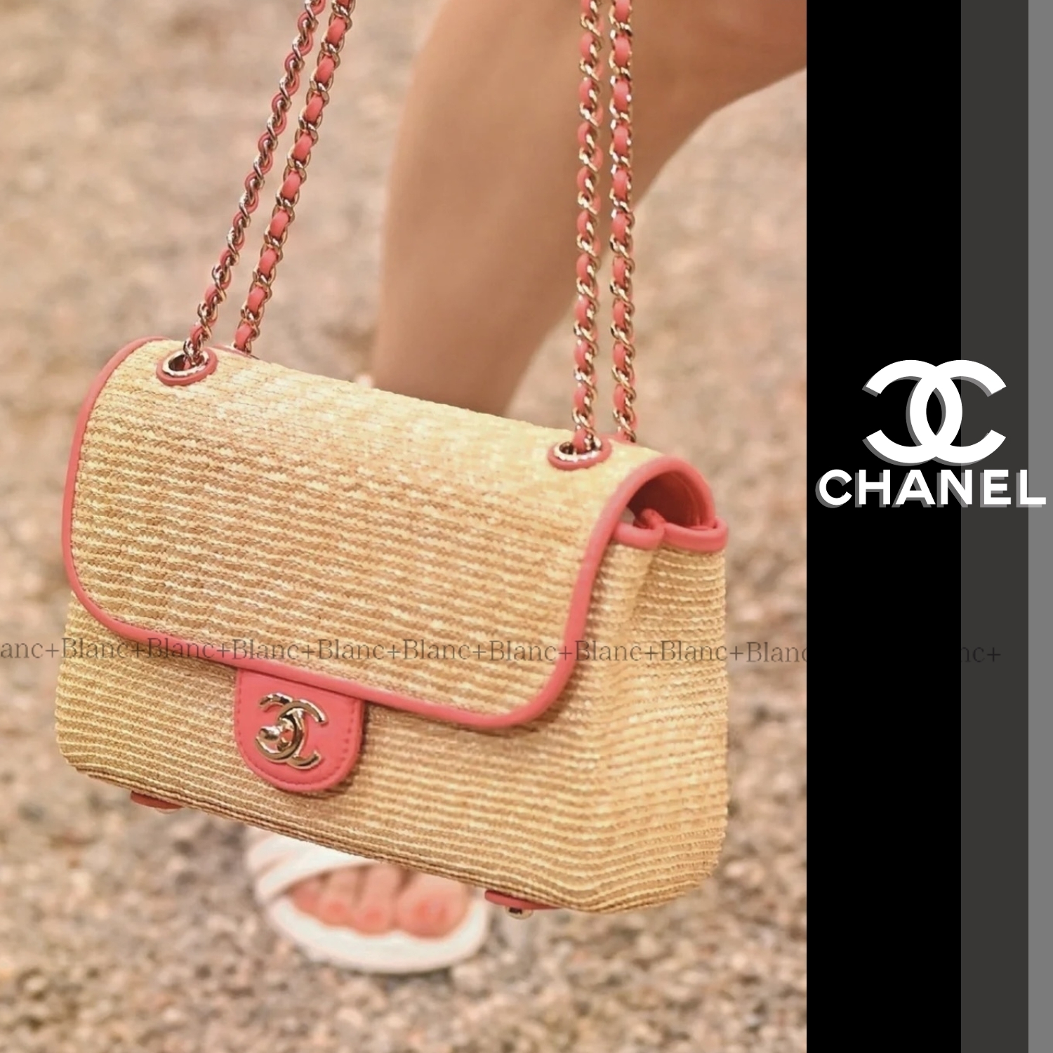 夏の陽ざしに似合う♡【 CHANEL 】ラタン ハンドバッグ