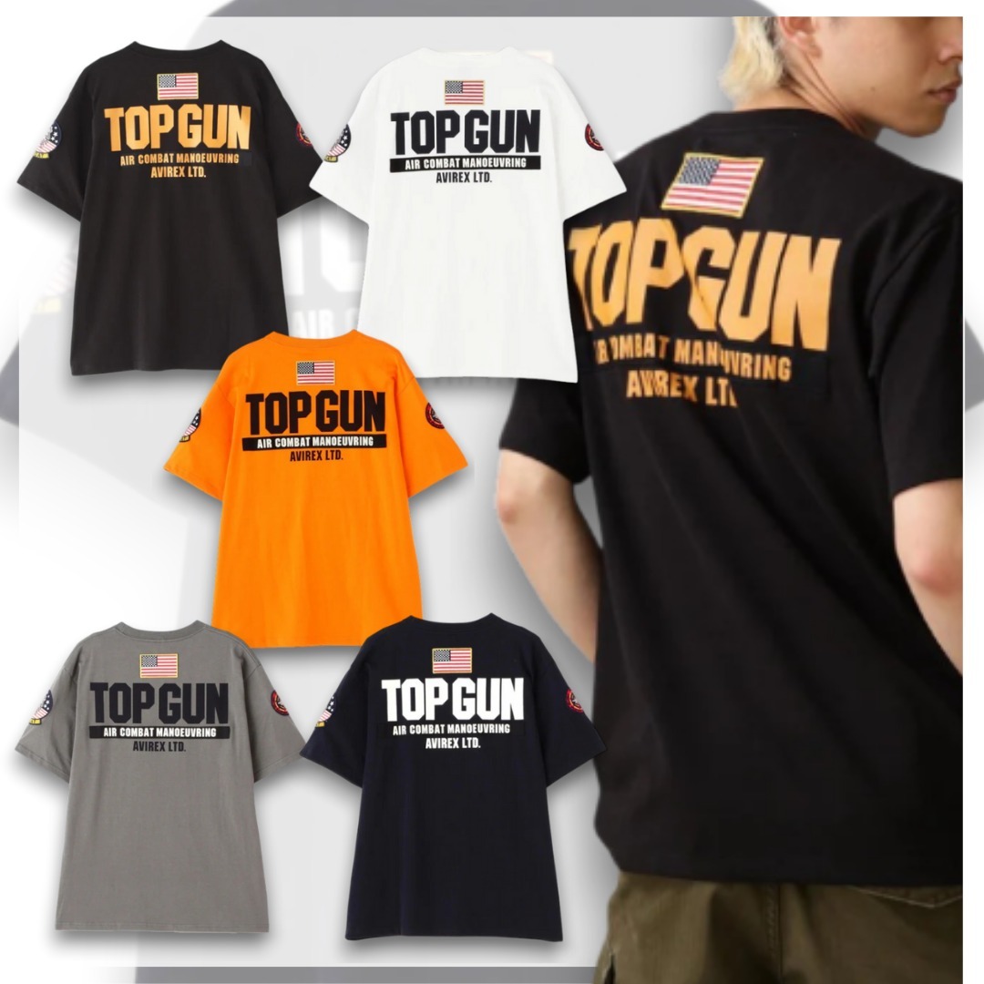 国内発送/本物保証/AVIREX トップガン パッチ＆プリント Tシャツ