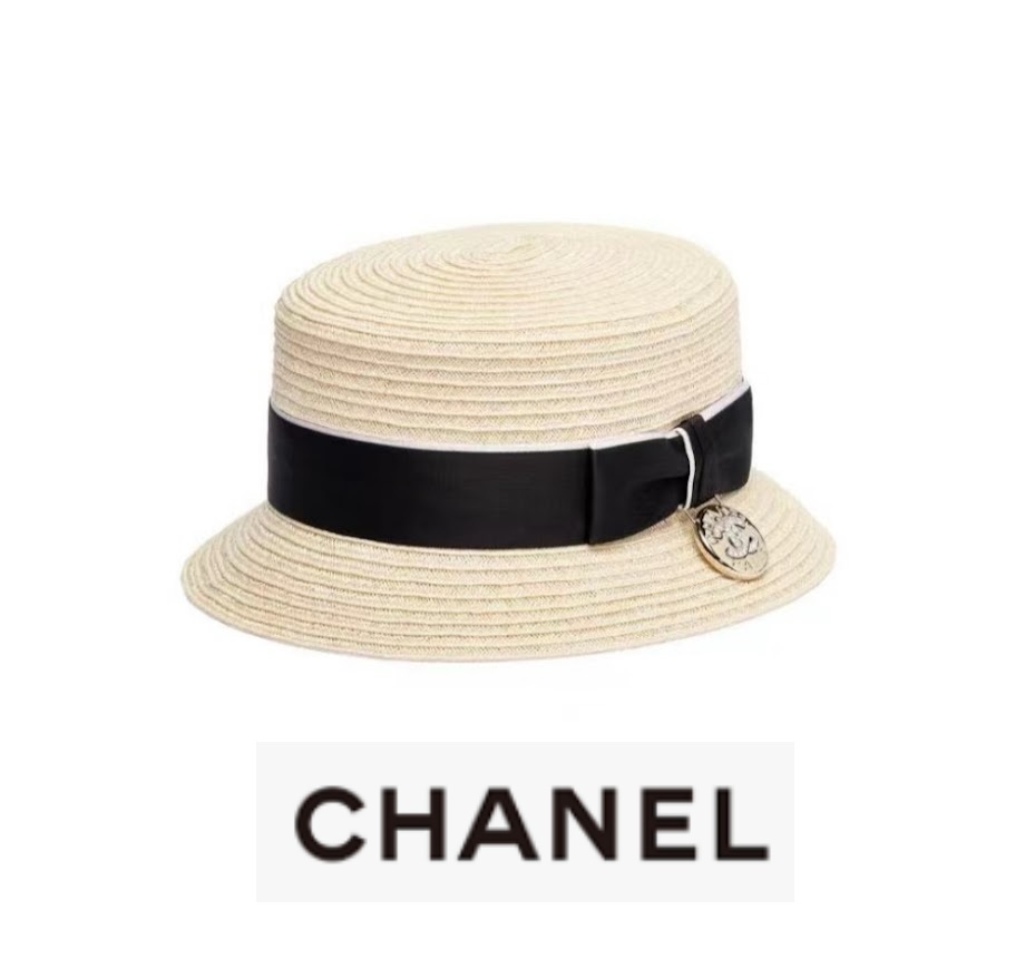 夏かジュラルにマスト♡【CHANEL】CCロゴチャーム付ハット