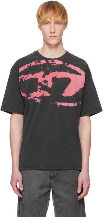【関税込み】Diesel グレー＆ピンク T-Boxt-R21 Tシャツ