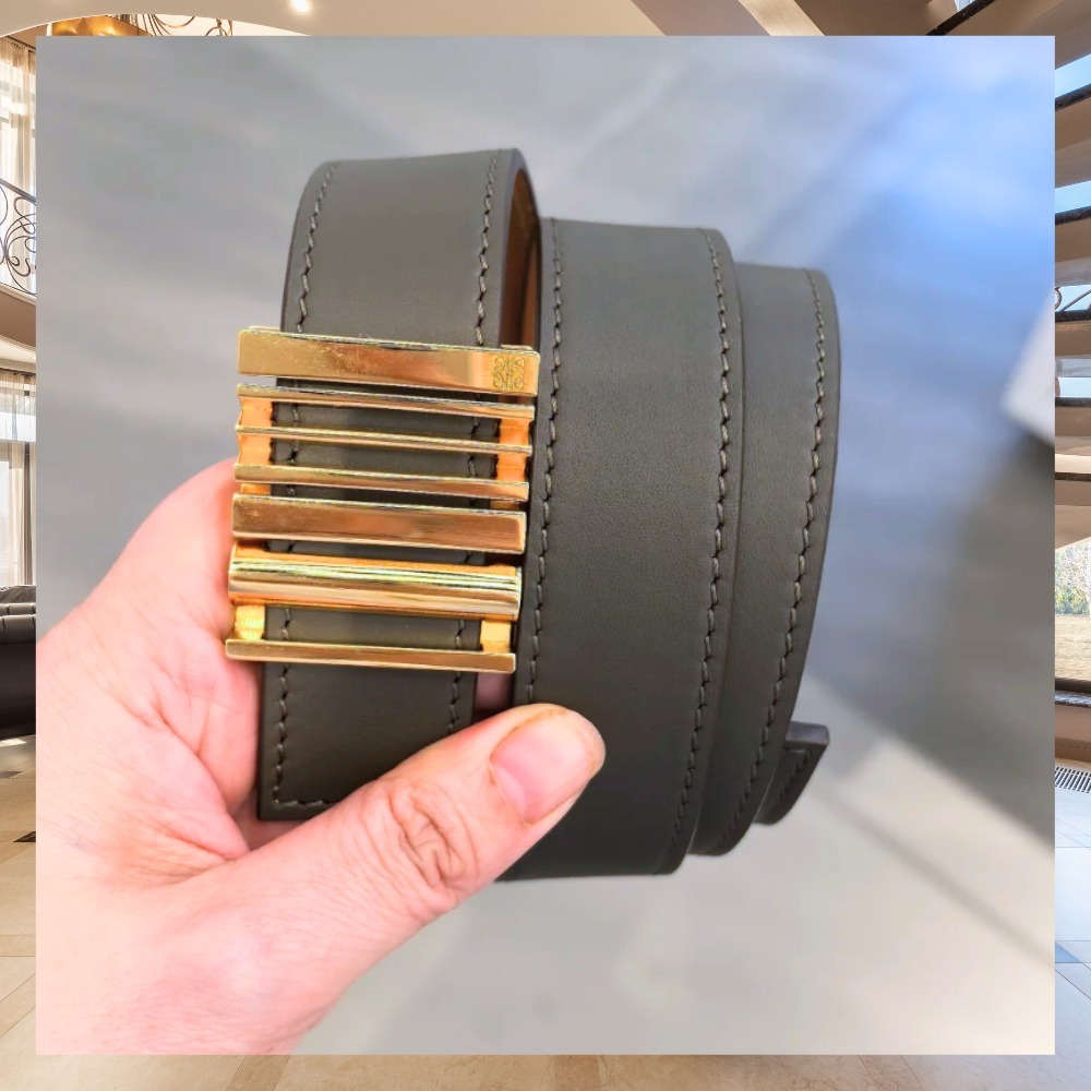 上品【LOEWE】クラシックカーフスキンのLOEWEグラフィックベルト